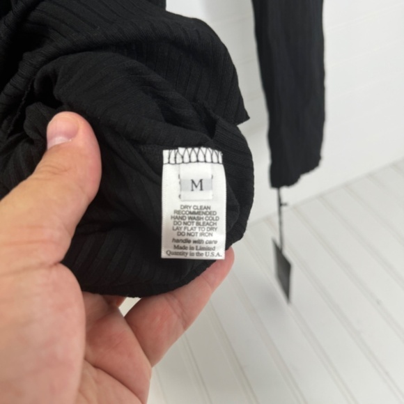 NEW Michael Lauren Black Dress Long Sleeve Medium - Picture 4 of 7